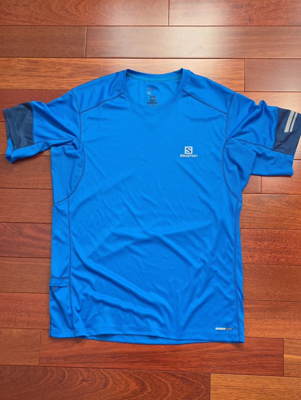 Salomon Men's Blue Short-Sleeve Performance Shirt